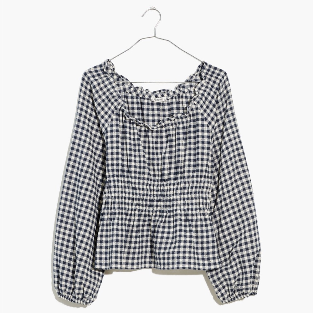Madewell Textured Sofia Gingham Top - image 1